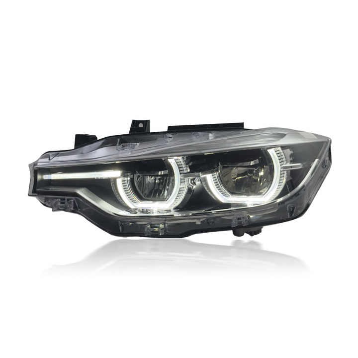 Auto for BMW F30 Ikon Style Yellow White DRL Switching LED Headlight 2013-2018 M3 F80 320I 325I Front Lights Car Accessories